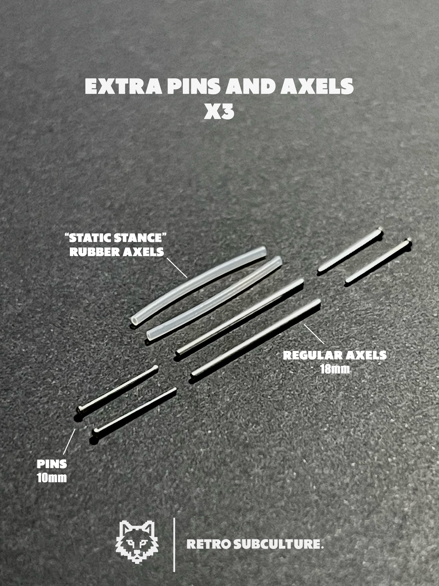 3x Extra Axel and Pins Set