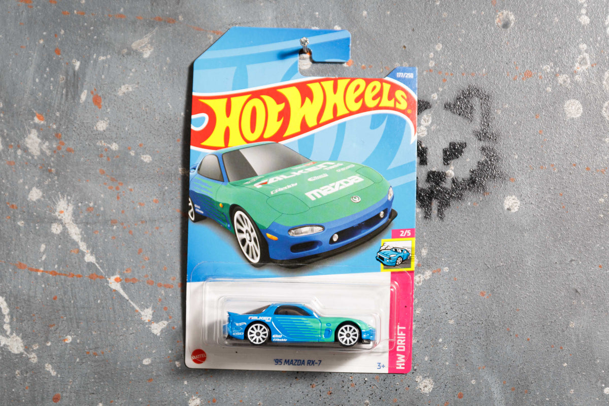Hot Wheels Mazda 95 Rx7 Green blue ML- D1