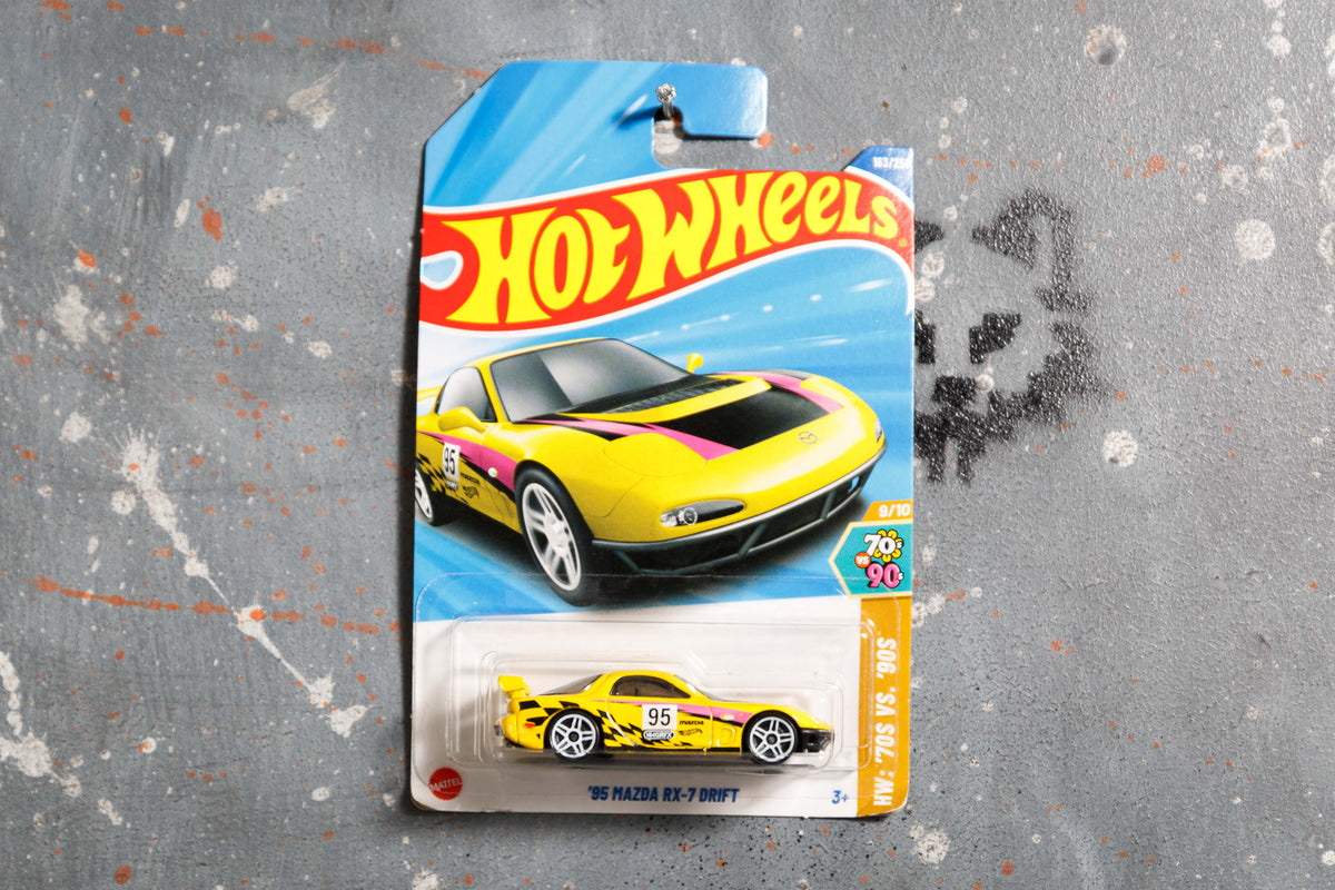 Hot Wheels Mazda 95 Rx7 drift Yellow ML- D1