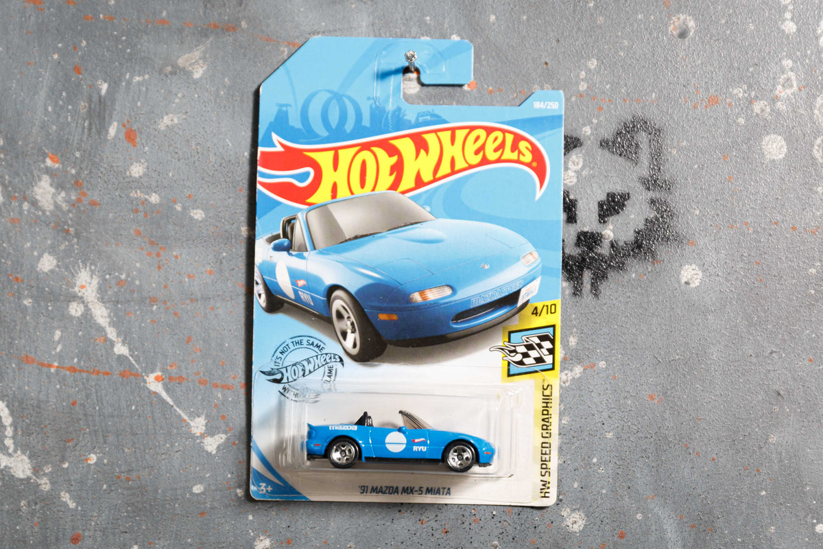 Hot Wheels Mazda 91 mx5 miata Blue ML- F1