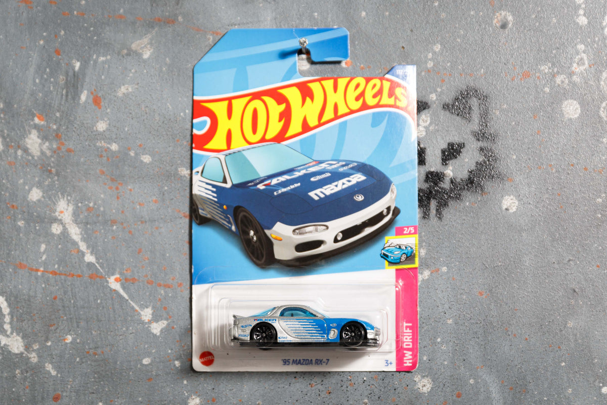 Hot Wheels Mazda 95 rx7 Silver blue ML- D1